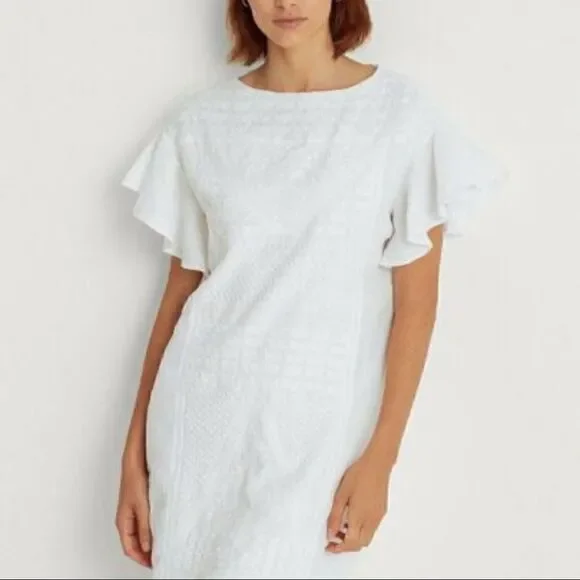 Ralph Lauren White cotton dress size 4 NWT - Picture 3 of 16